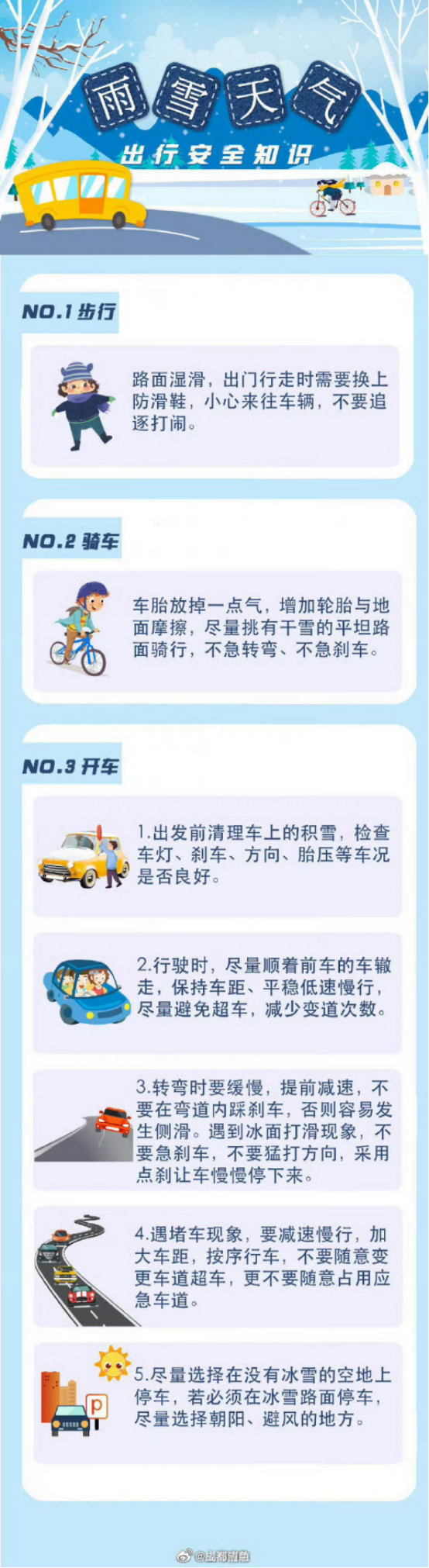 雨雪天气出行安全知识(图1) 雨雪天气出行安全知识(图1)